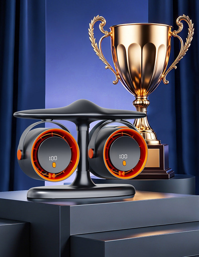 # Dual-Head Desktop Turbine Circulator Fan