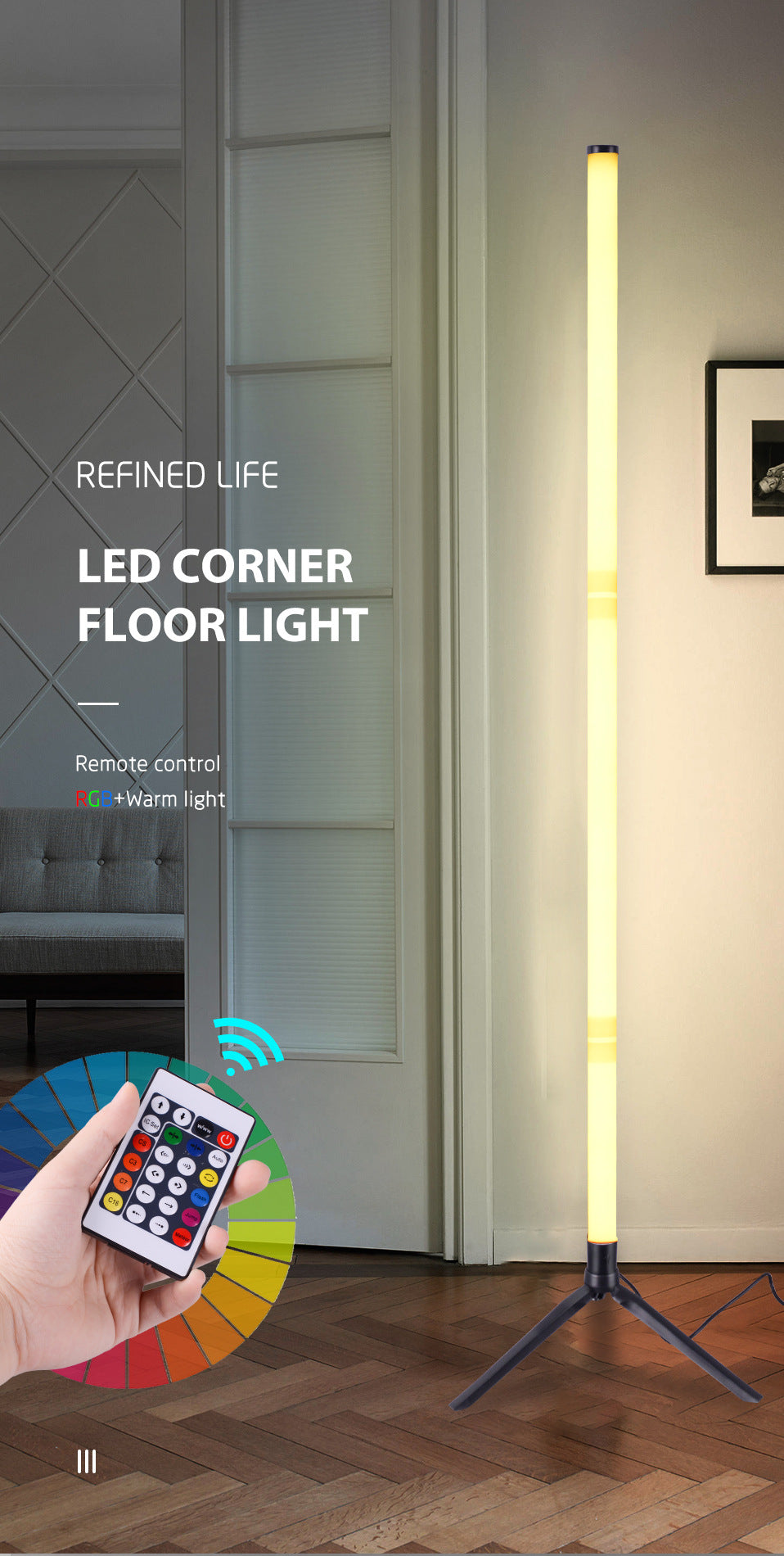 # Remote Control RGB Corner Ambient Light