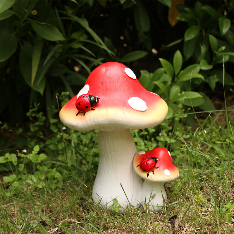 **Outdoor Artificial Mushroom Resin Landscape Ornament**