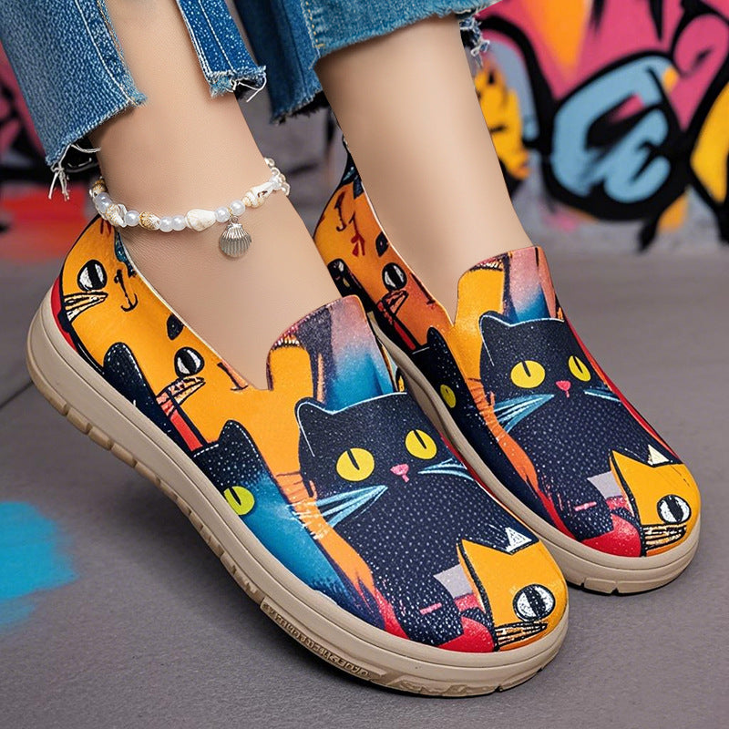 # Color Block Slip-on Casual Canvas Shoes