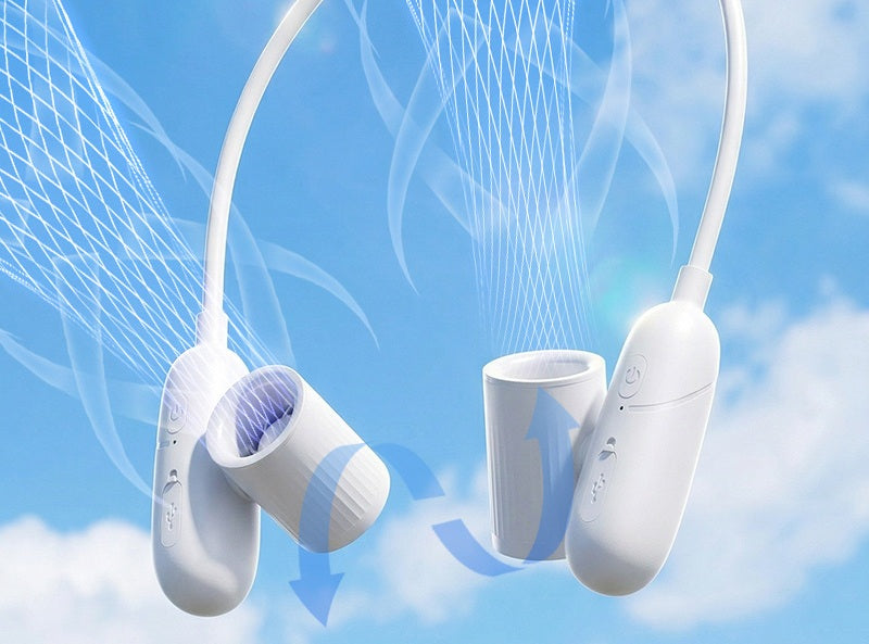 # Adjustable Wide-Angle Neckband Portable Fan