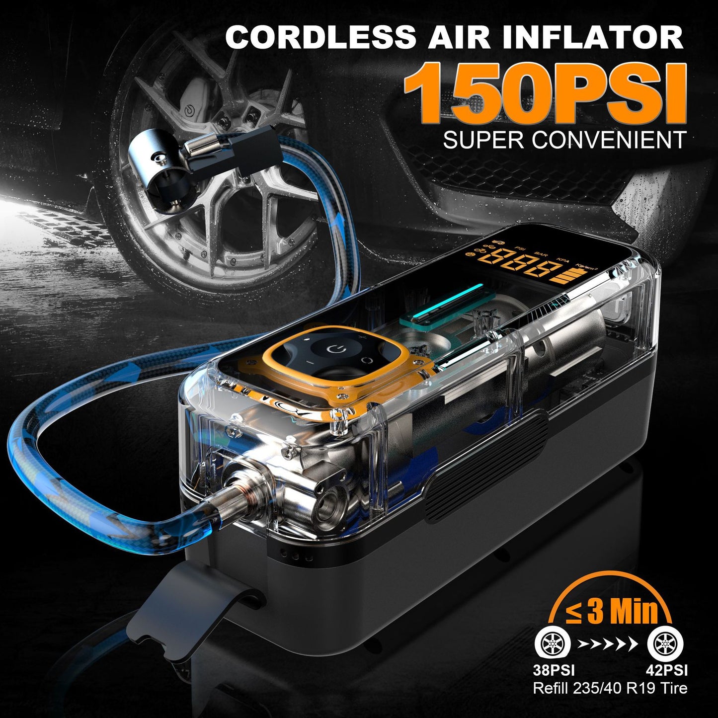 # Smart Digital Display Car Air Pump
