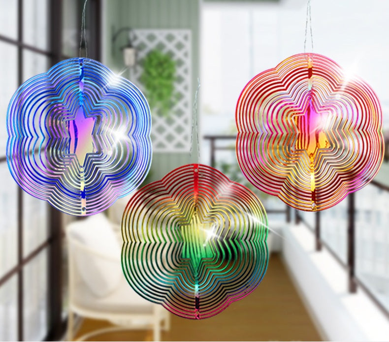 # Hexagonal Colorful 3D Bird Repellent Windmill