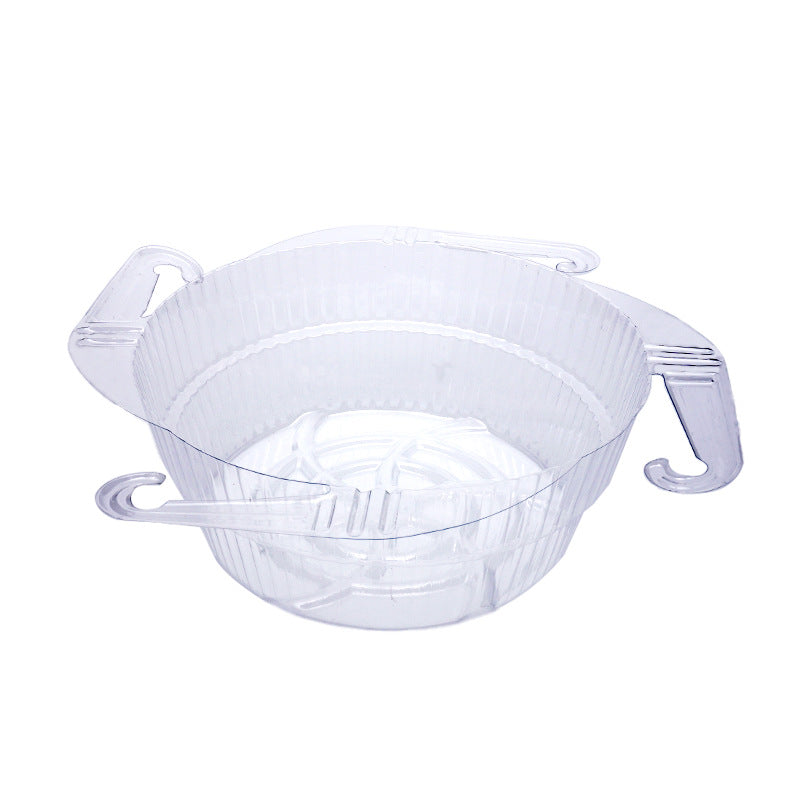 # Transparent Round Hanging Basket Flower Pot Base