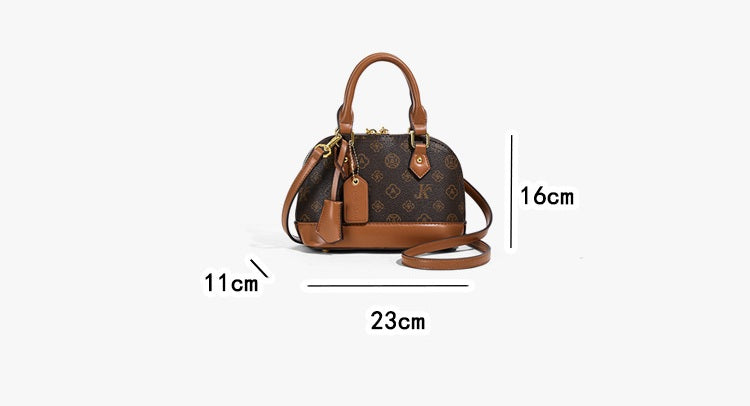 Monogram Letter Shell Bag