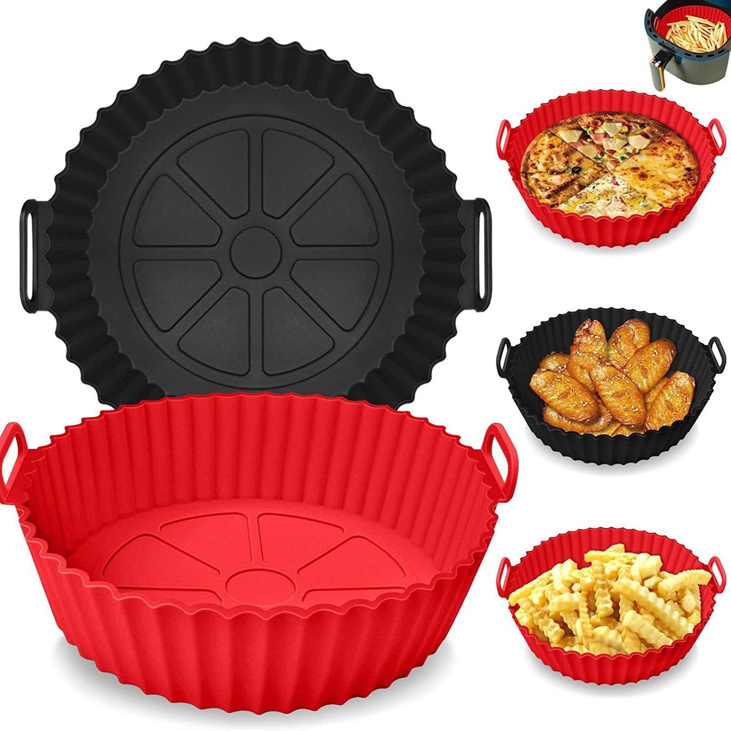 Round Silicone Air Fryer Baking Tray