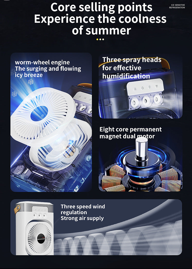 # Three-Hole Spray Desktop Air Cooler