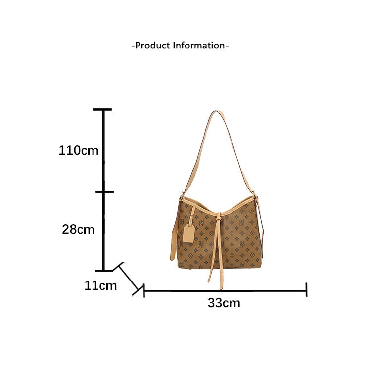 # Retro Monogram Canvas Versatile Women's Bag