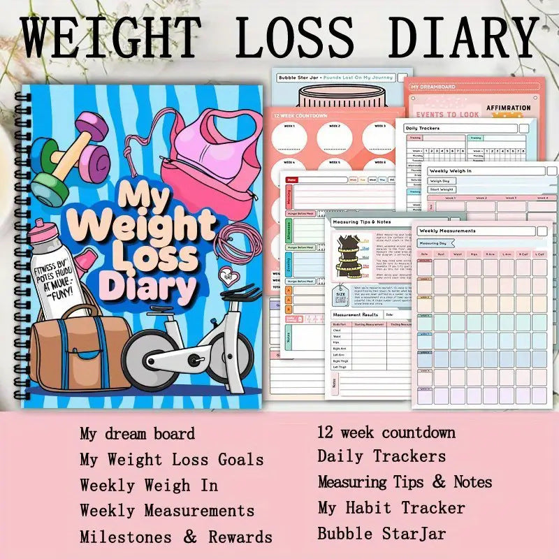 **A5 Weight Loss Diary (104-Page Recorder)**