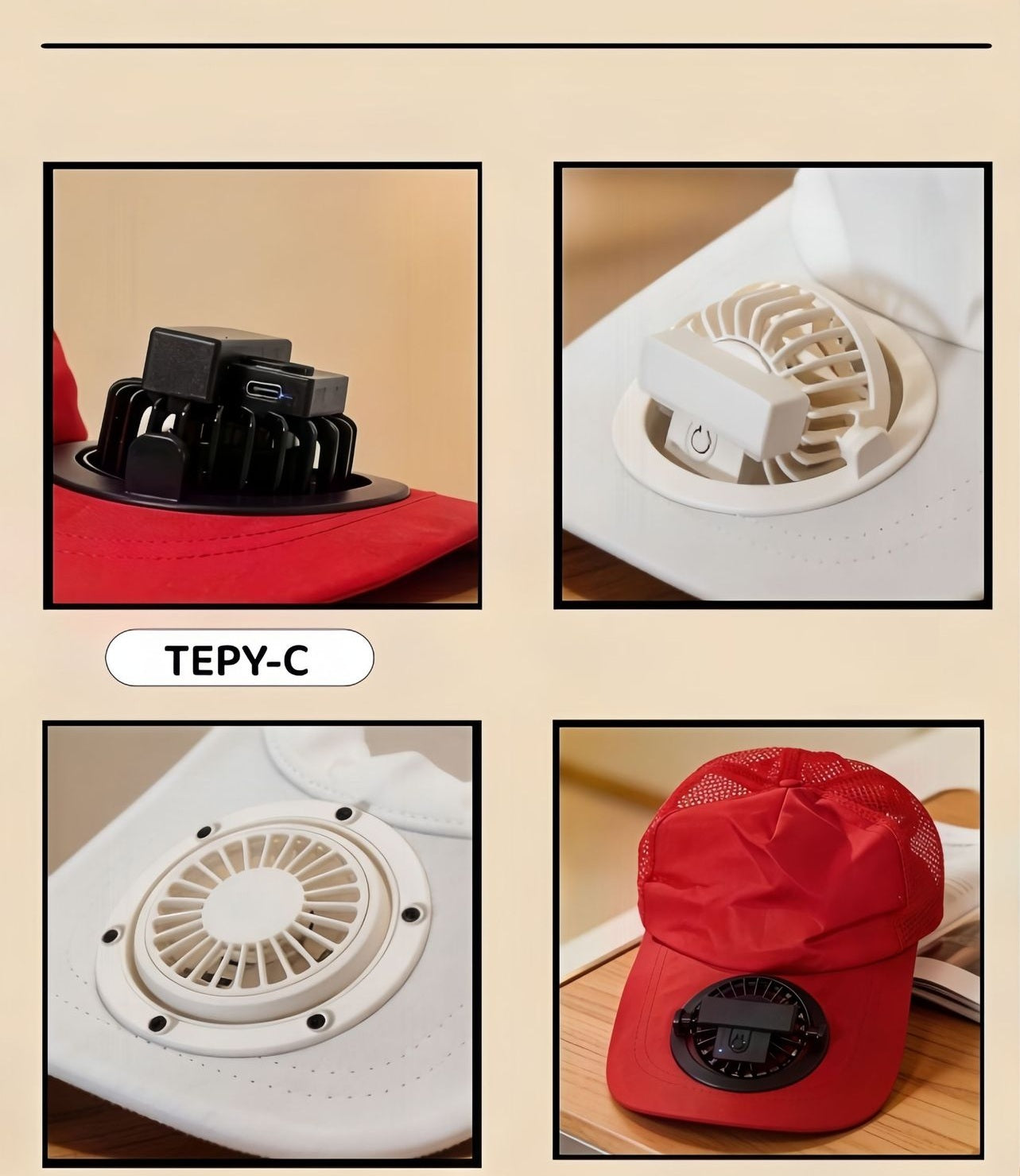 # Outdoor Sunshade Rechargeable Hat-Style Mini Fan