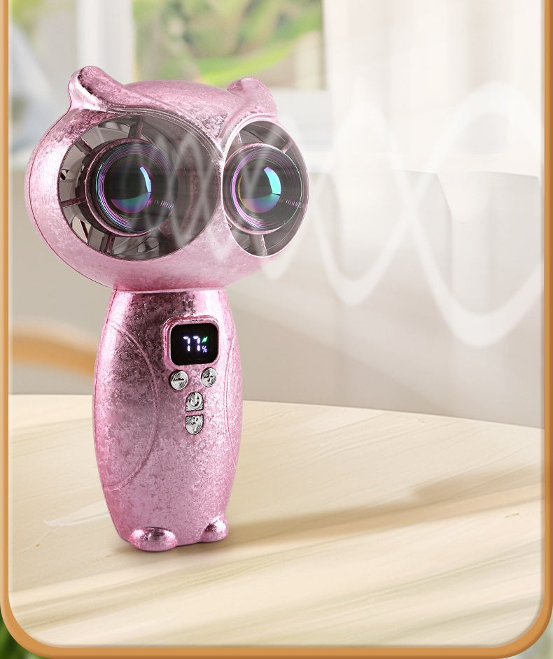 # Owl-Shaped Dual-Turbine Handheld Fan