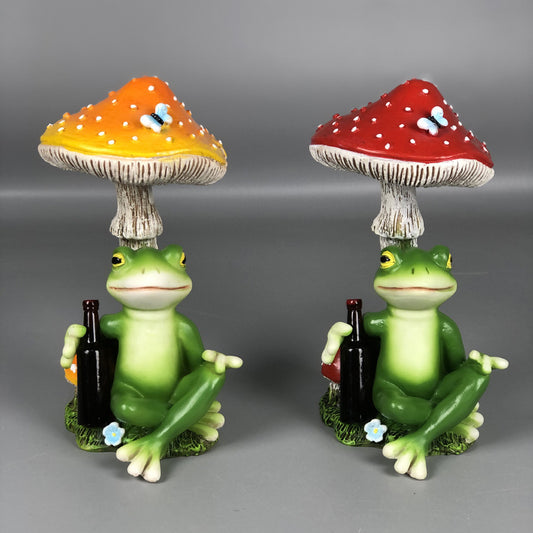 Creative Resin Frog and Mushroom Ornaments