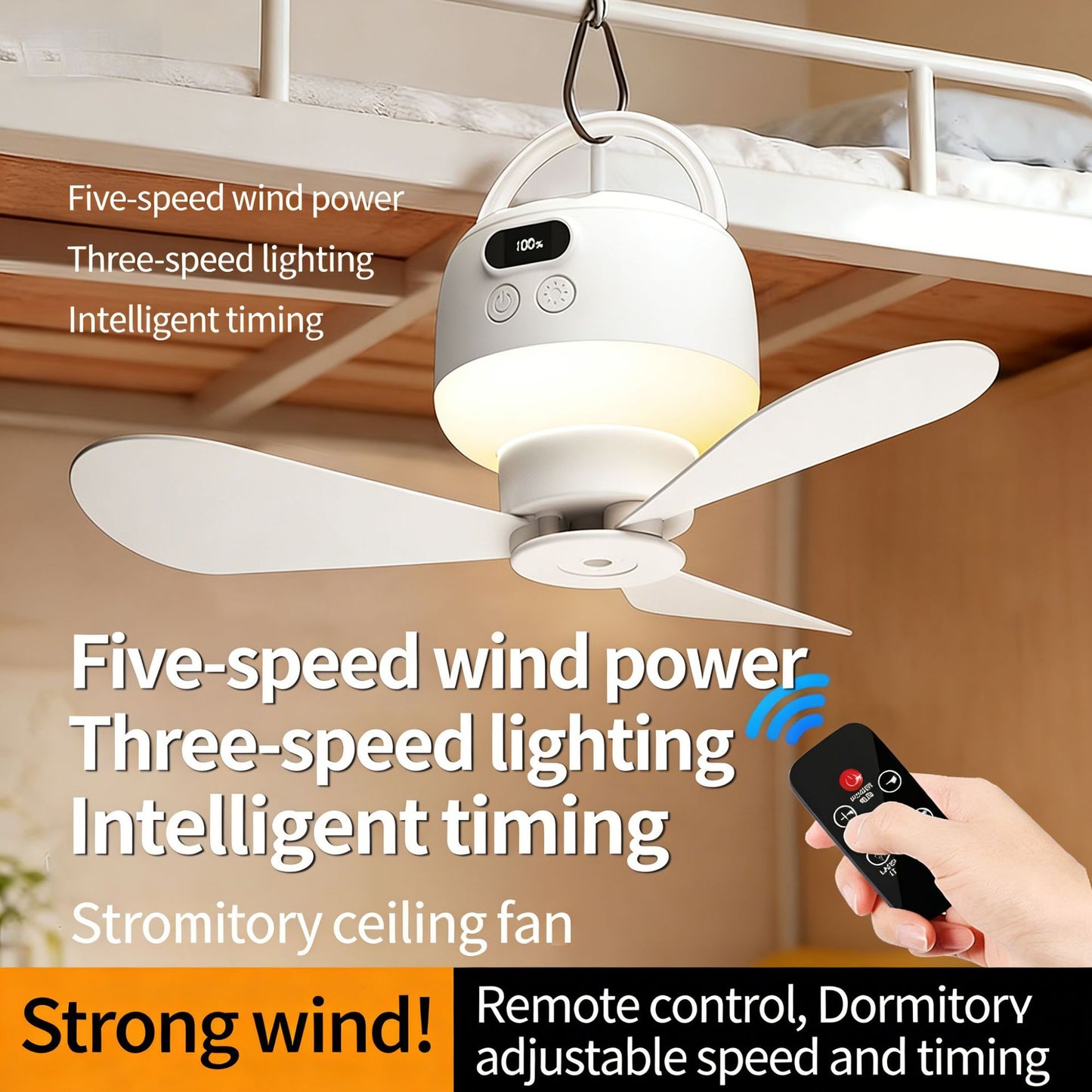 # Remote Control Ceiling Fan with Night Light
