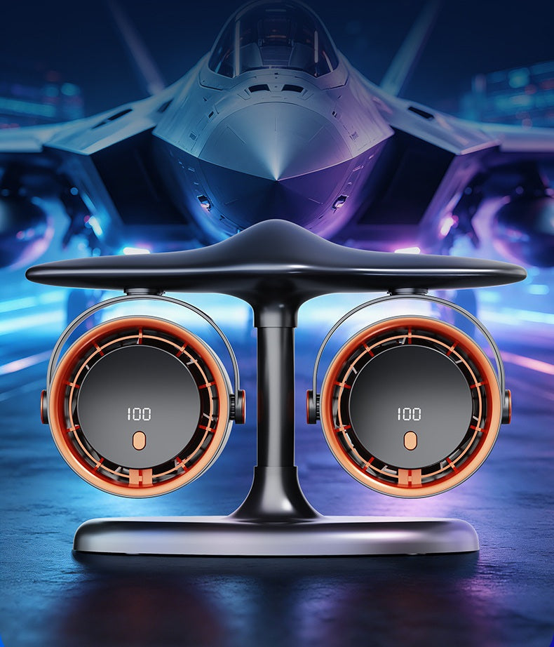 # Dual-Head Desktop Turbine Circulator Fan