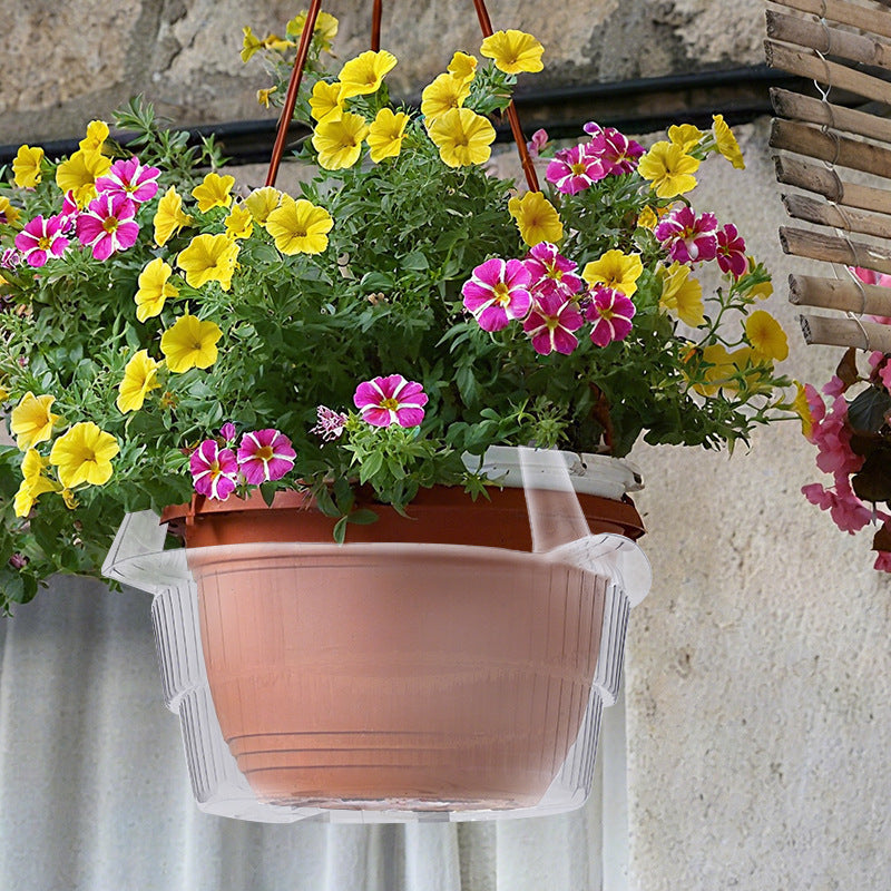 # Transparent Round Hanging Basket Flower Pot Base