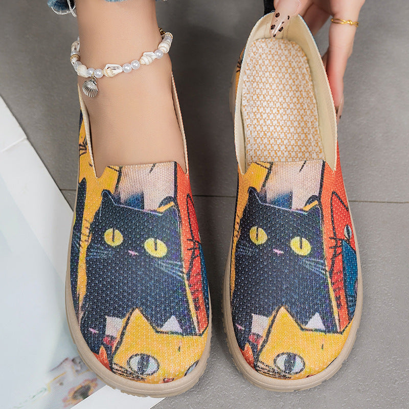 # Color Block Slip-on Casual Canvas Shoes