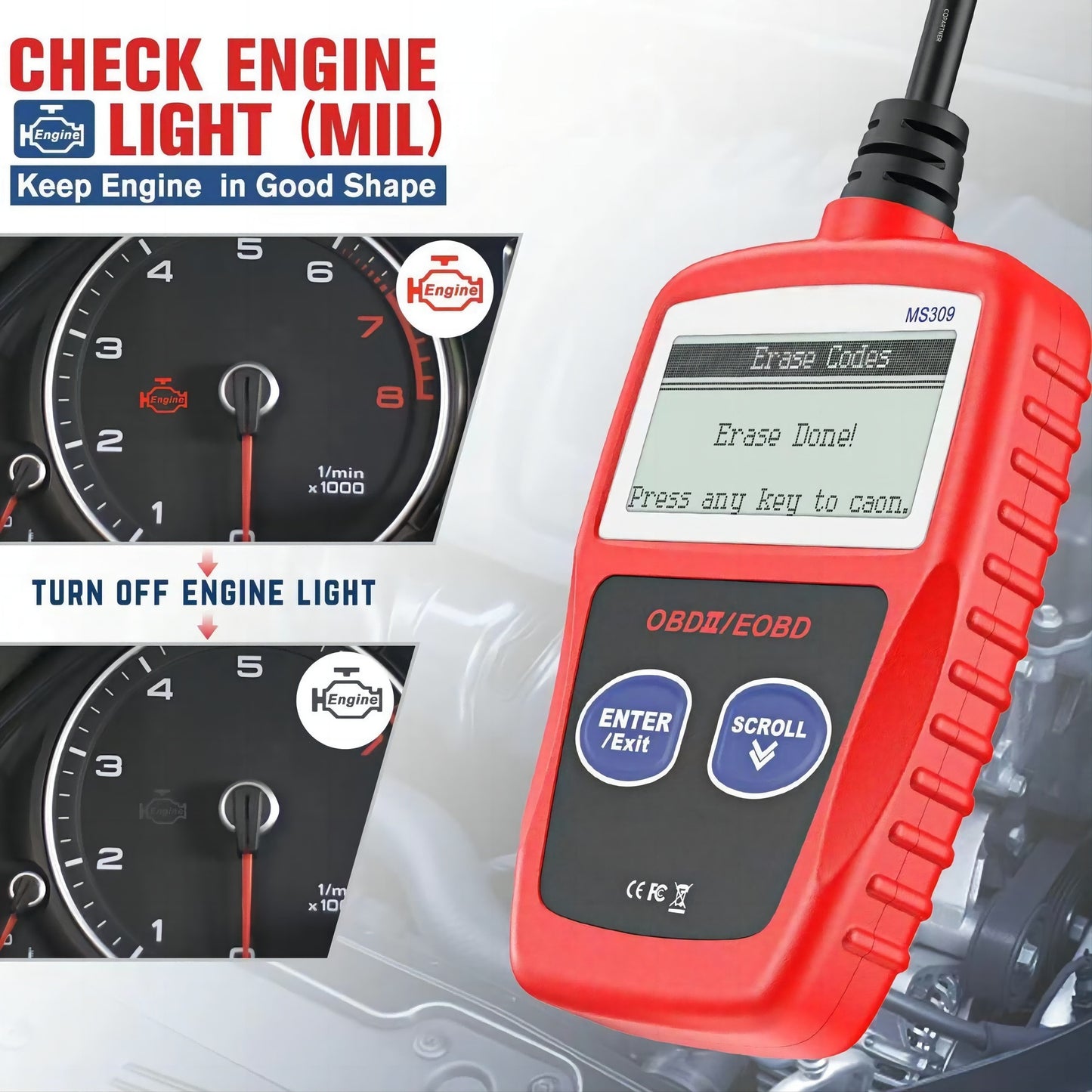 # MS309 Portable OBD2 Car Diagnostic Tool