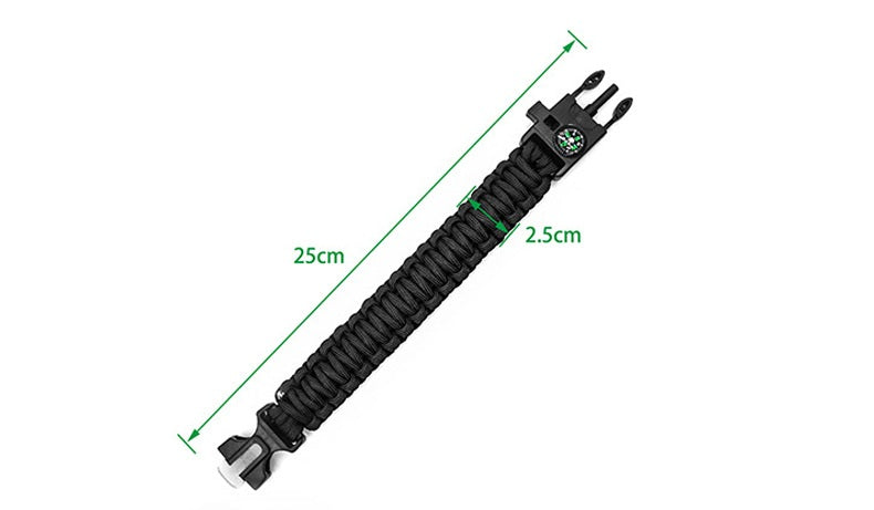 # 5-in-1 Multifunctional Outdoor Survival Paracord Bracelet