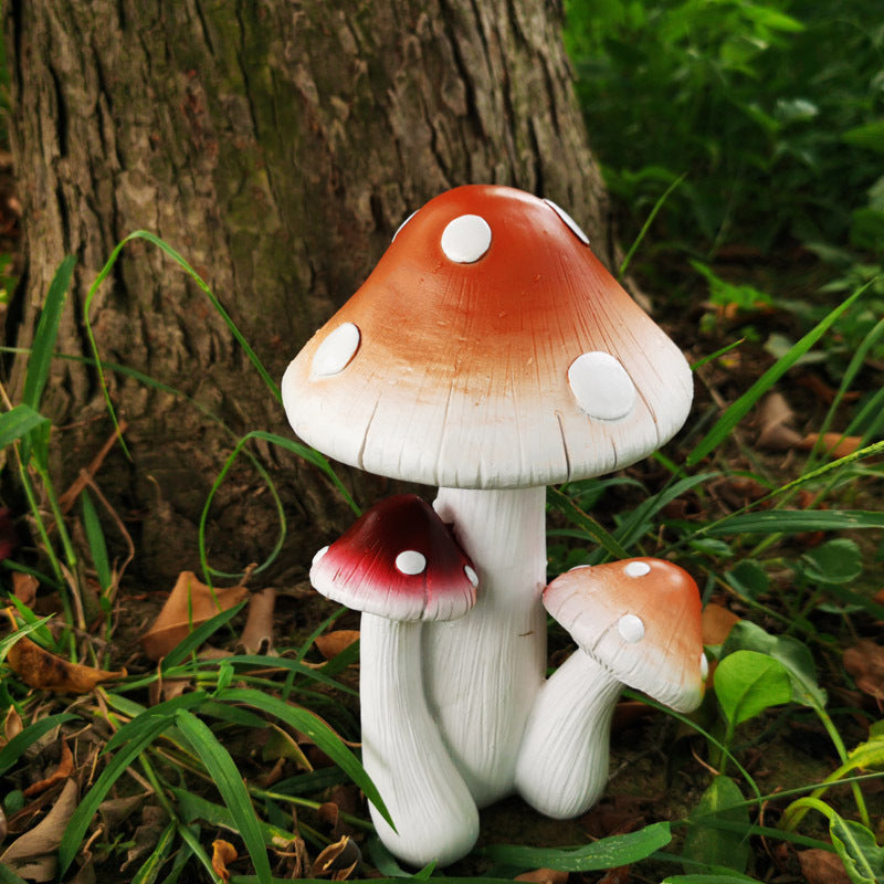 **Outdoor Artificial Mushroom Resin Landscape Ornament**