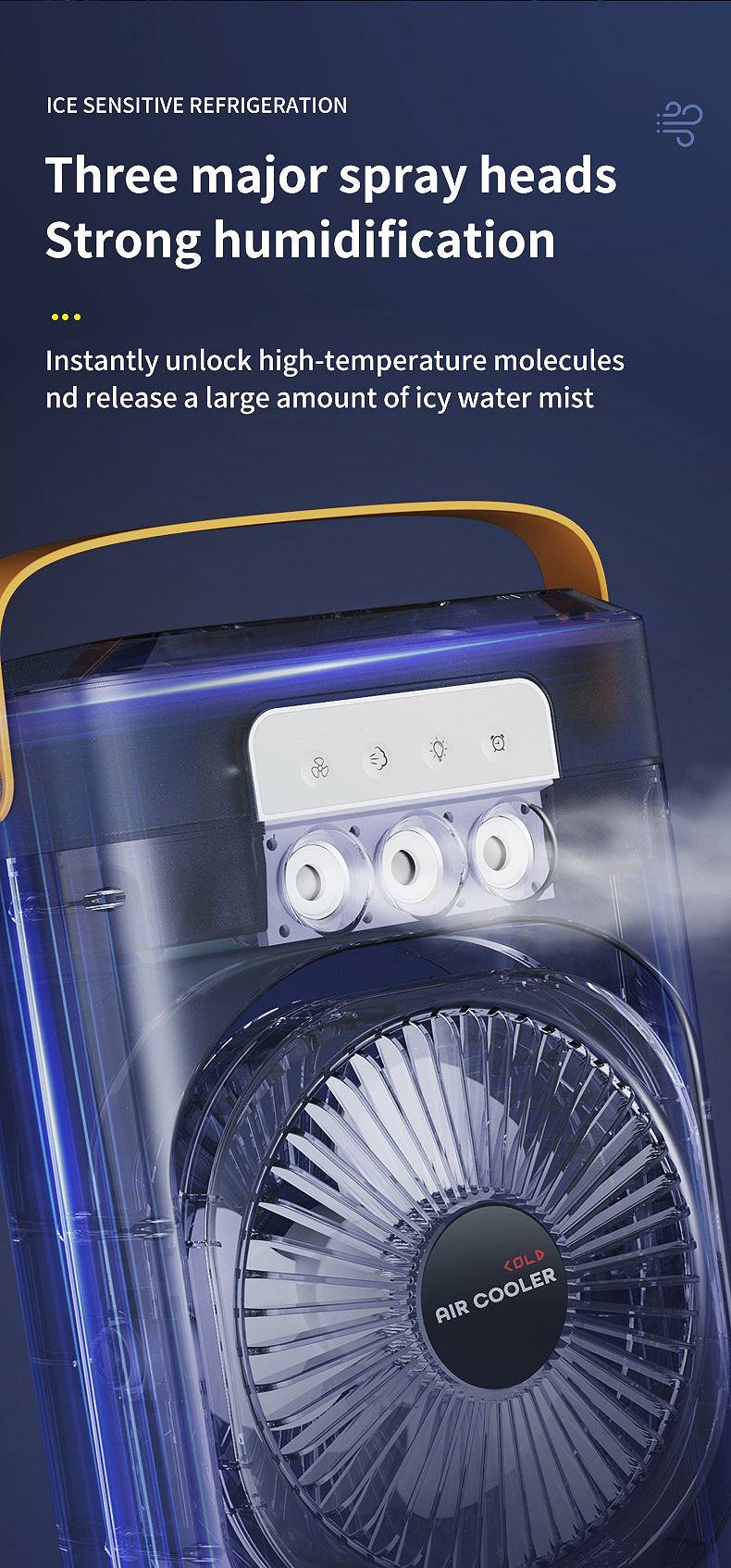 # Three-Hole Spray Desktop Air Cooler