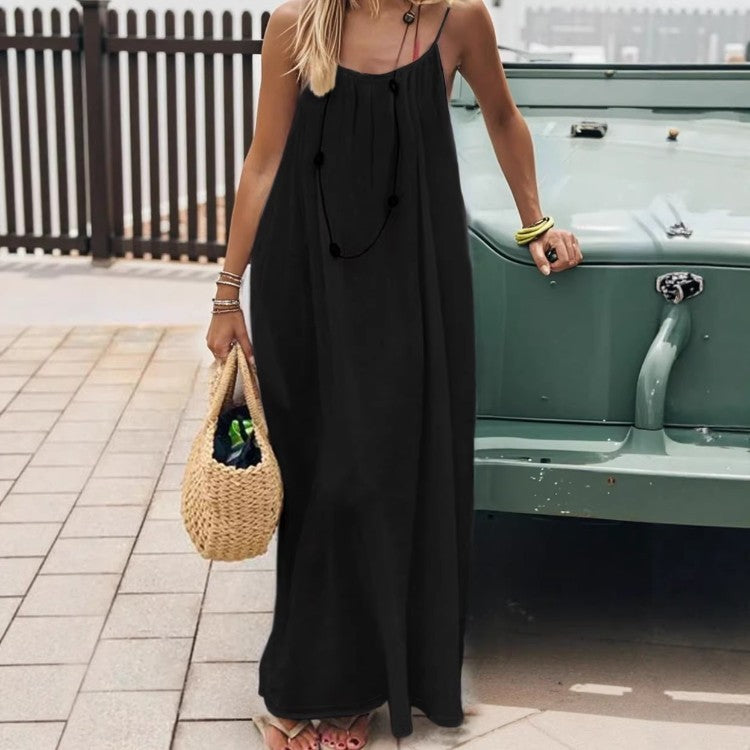 # Women's Backless Loose-fitting Dress