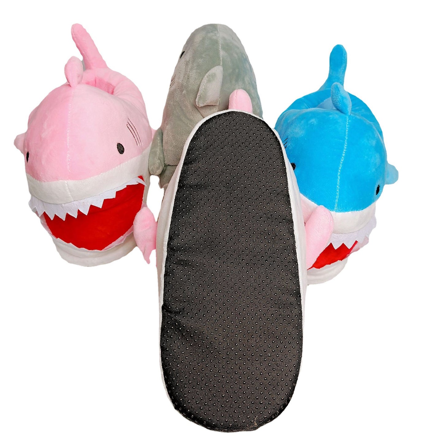 Three-dimensional shark slippers