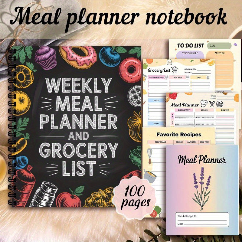 **Weekly Meal Planner/Kitchen Organizer Notebook**