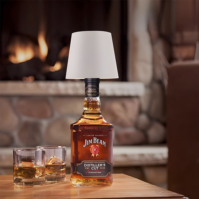 LED Ambient Table Lamp with Insert-Type Wine Bottle Design