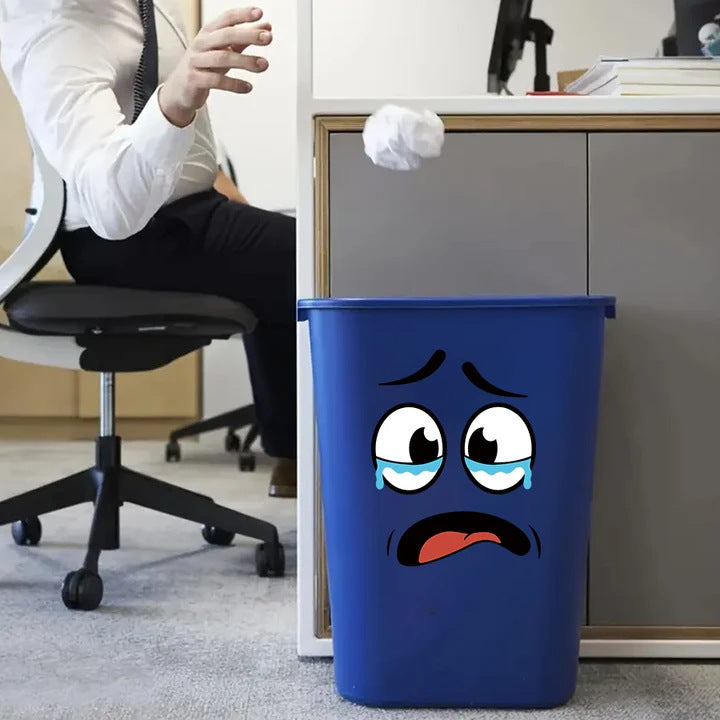 # Funny Smiley Face Toilet and Trash Can Decorative Stickers