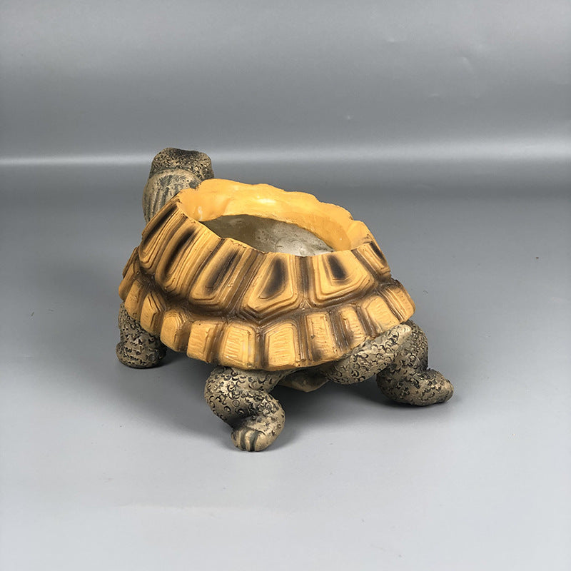 Creative Turtle Resin Flowerpot Ornament