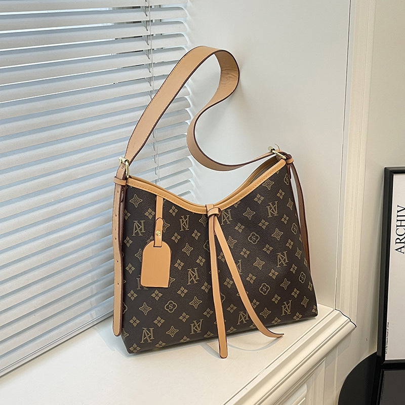 # Retro Monogram Canvas Versatile Women's Bag