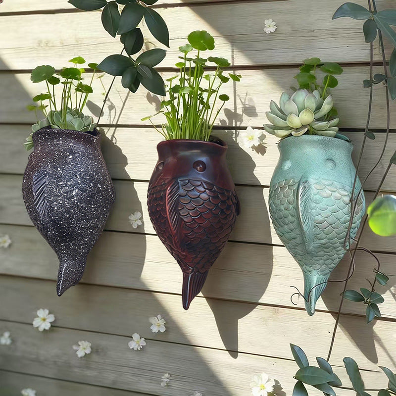 # Spotted Fish Wall-Mounted Flower Pot