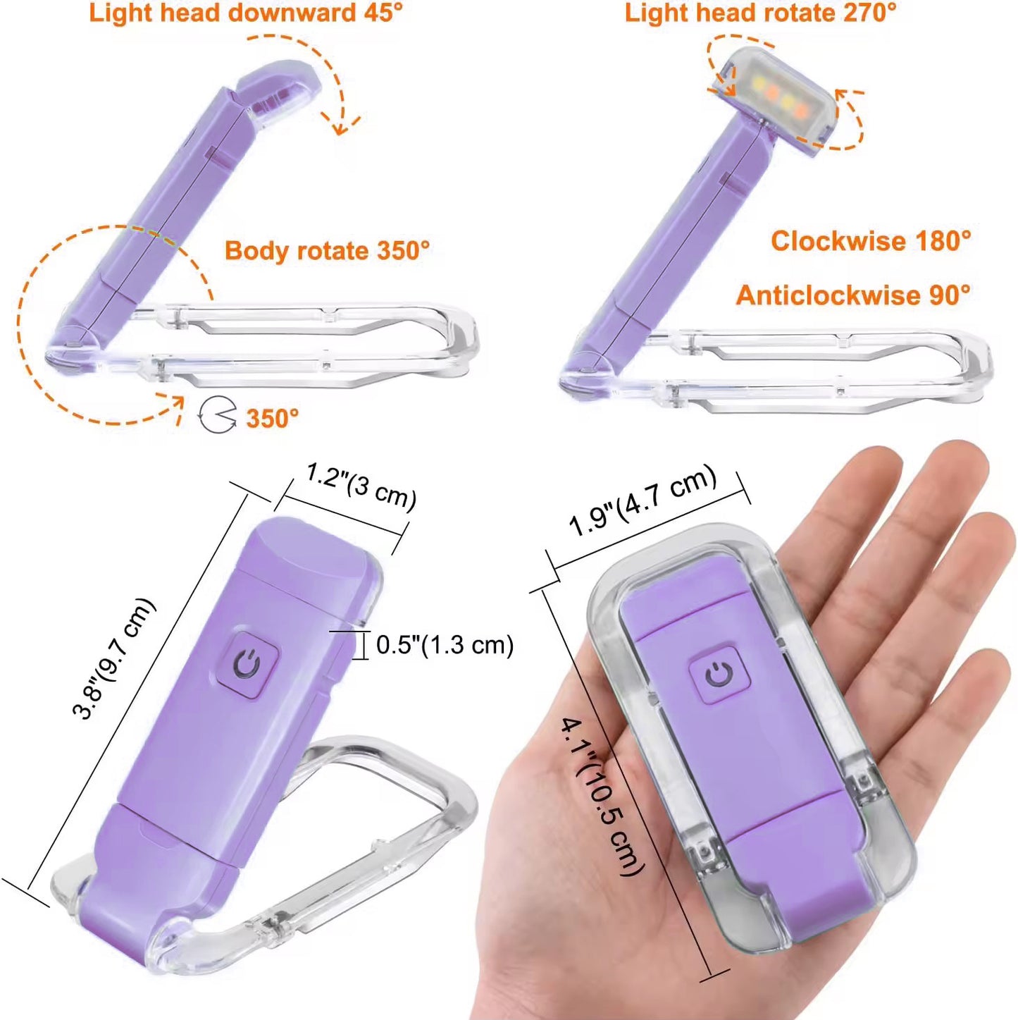 # USB Rechargeable Clip-on Reading Lamp