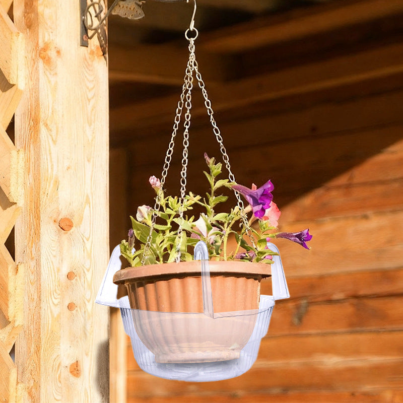 # Transparent Round Hanging Basket Flower Pot Base