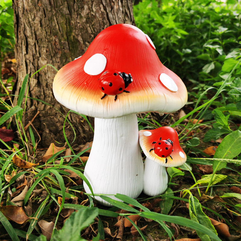 **Outdoor Artificial Mushroom Resin Landscape Ornament**