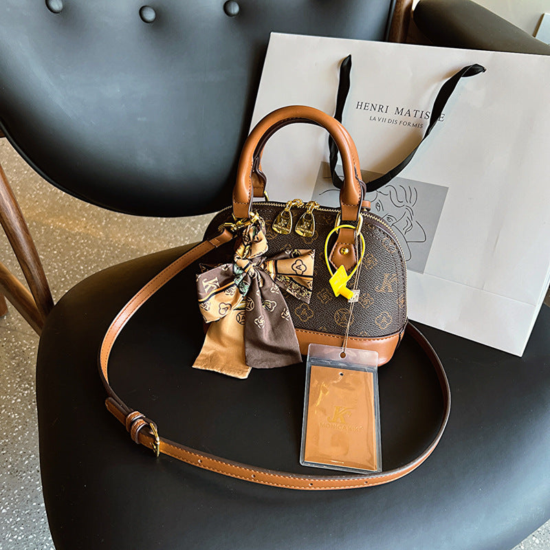 Monogram Letter Shell Bag