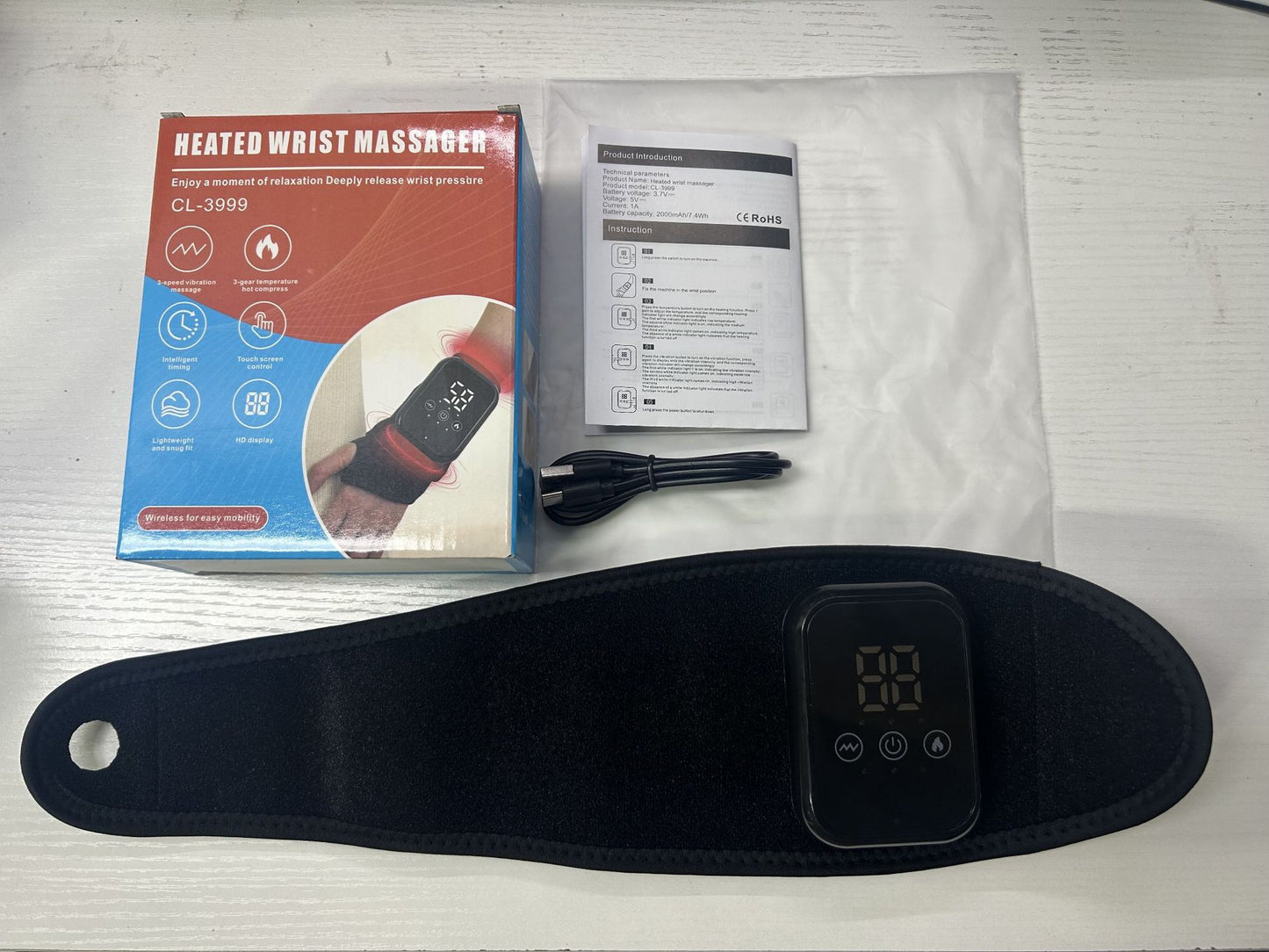 # Three-Level Heating and Three-Mode Vibration Wrist Support
