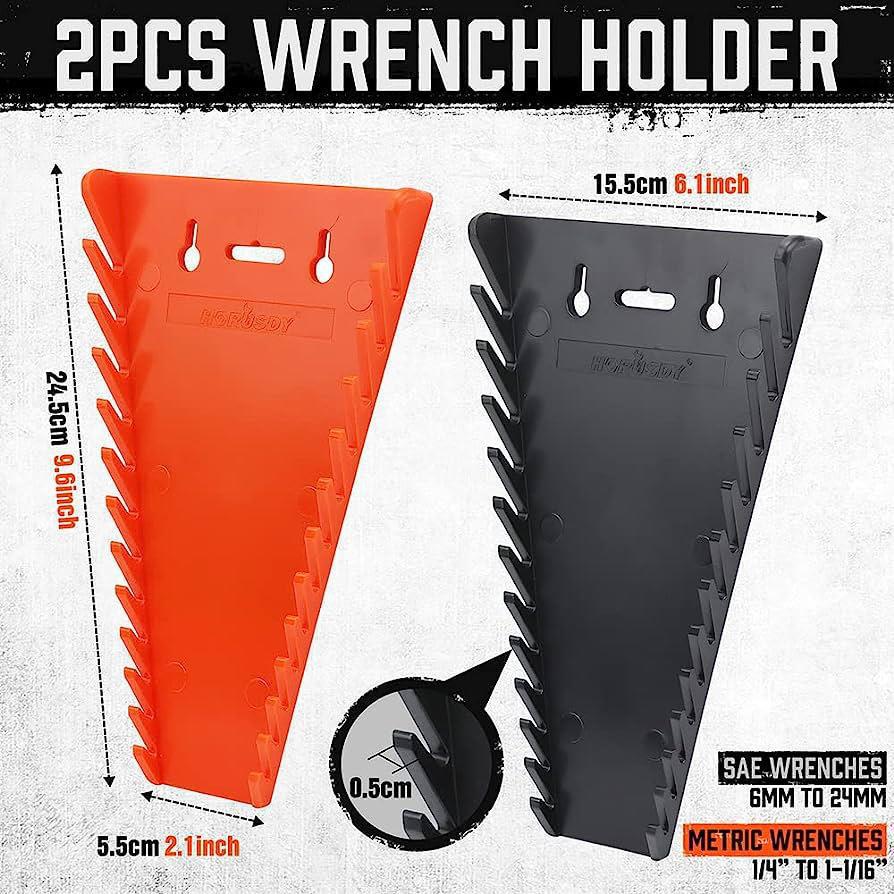 # 12-Slot Magnetic Wrench Organizer