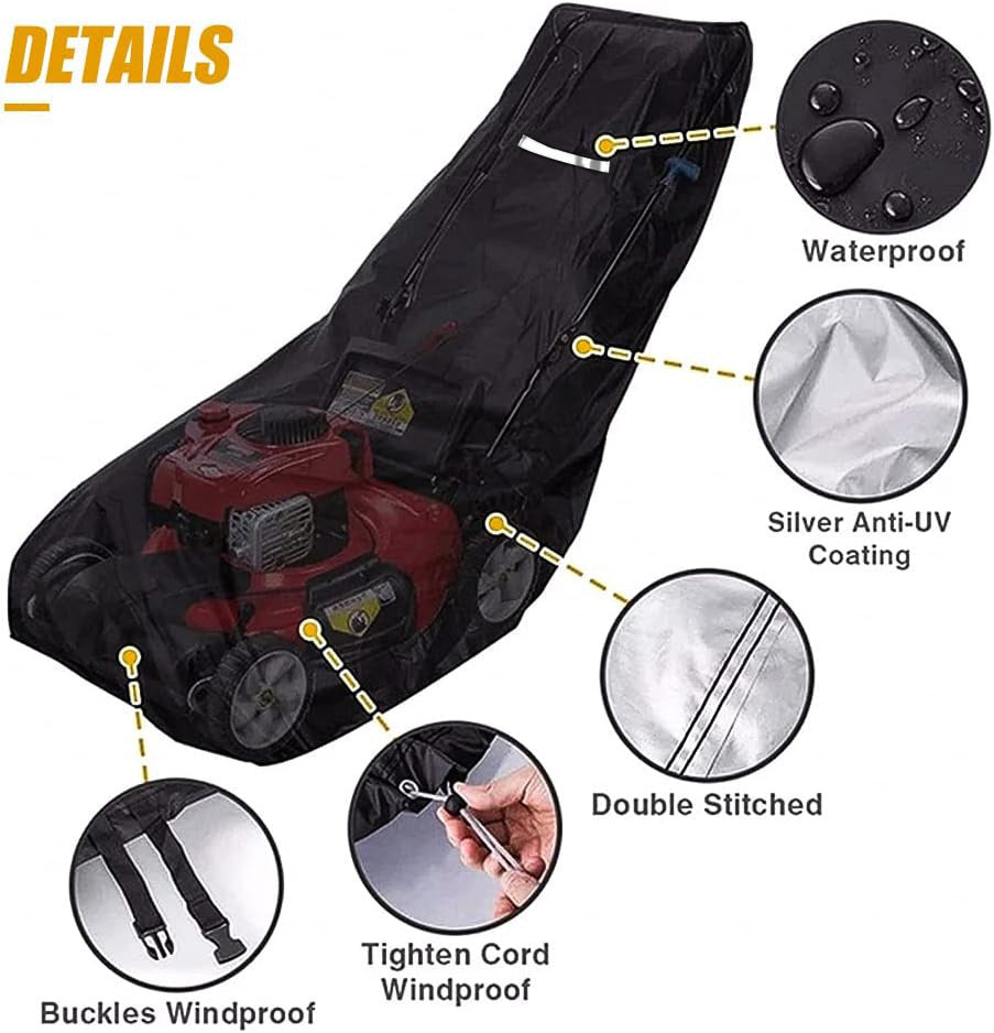 # Lawn Mower Protective Cover with Reflective Strips