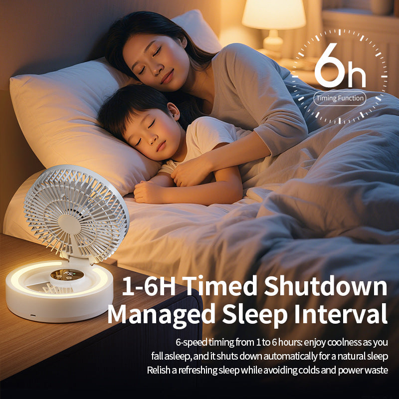 # Foldable Desktop Rechargeable Fan with Mirror
