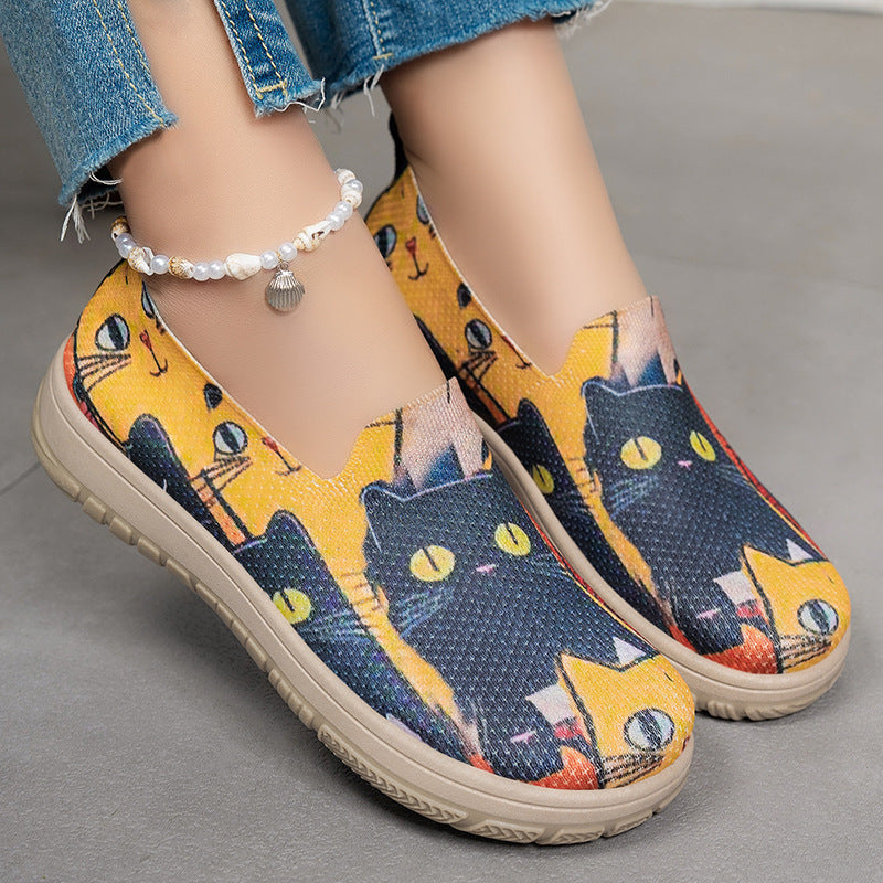 # Color Block Slip-on Casual Canvas Shoes