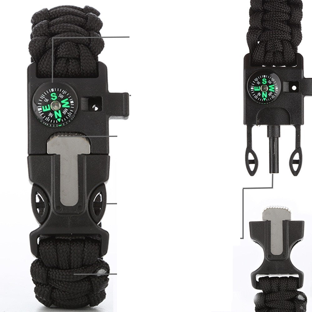 # 5-in-1 Multifunctional Outdoor Survival Paracord Bracelet