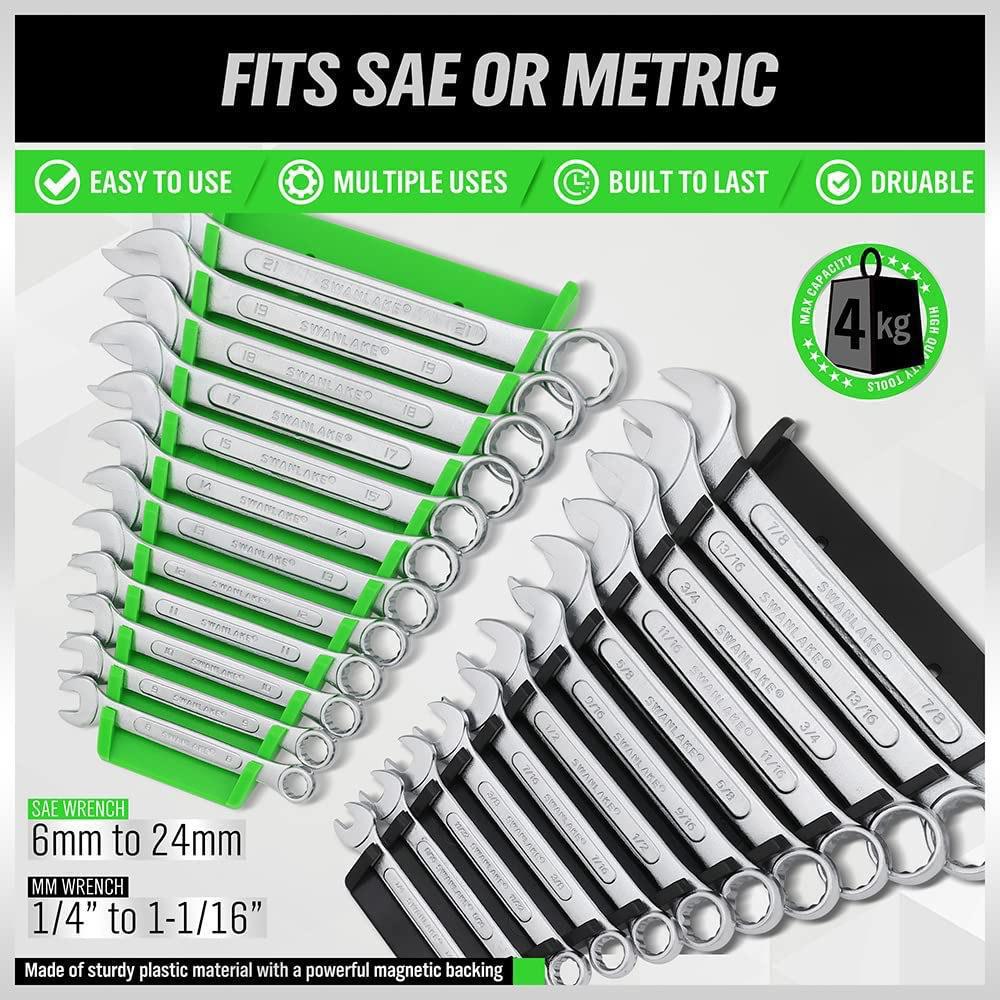 # 12-Slot Magnetic Wrench Organizer