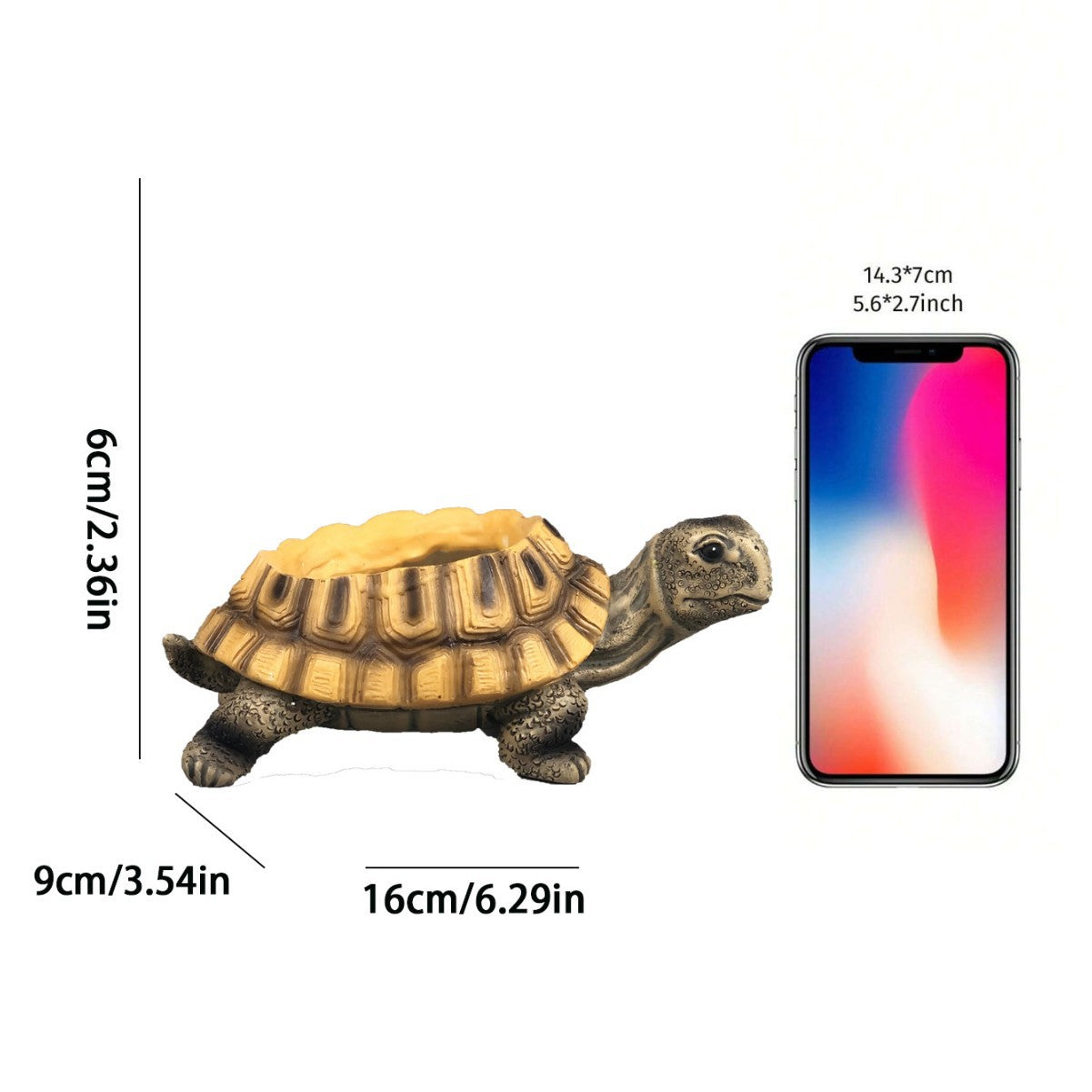 Creative Turtle Resin Flowerpot Ornament