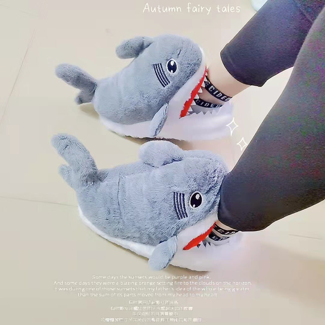 Three-dimensional shark slippers