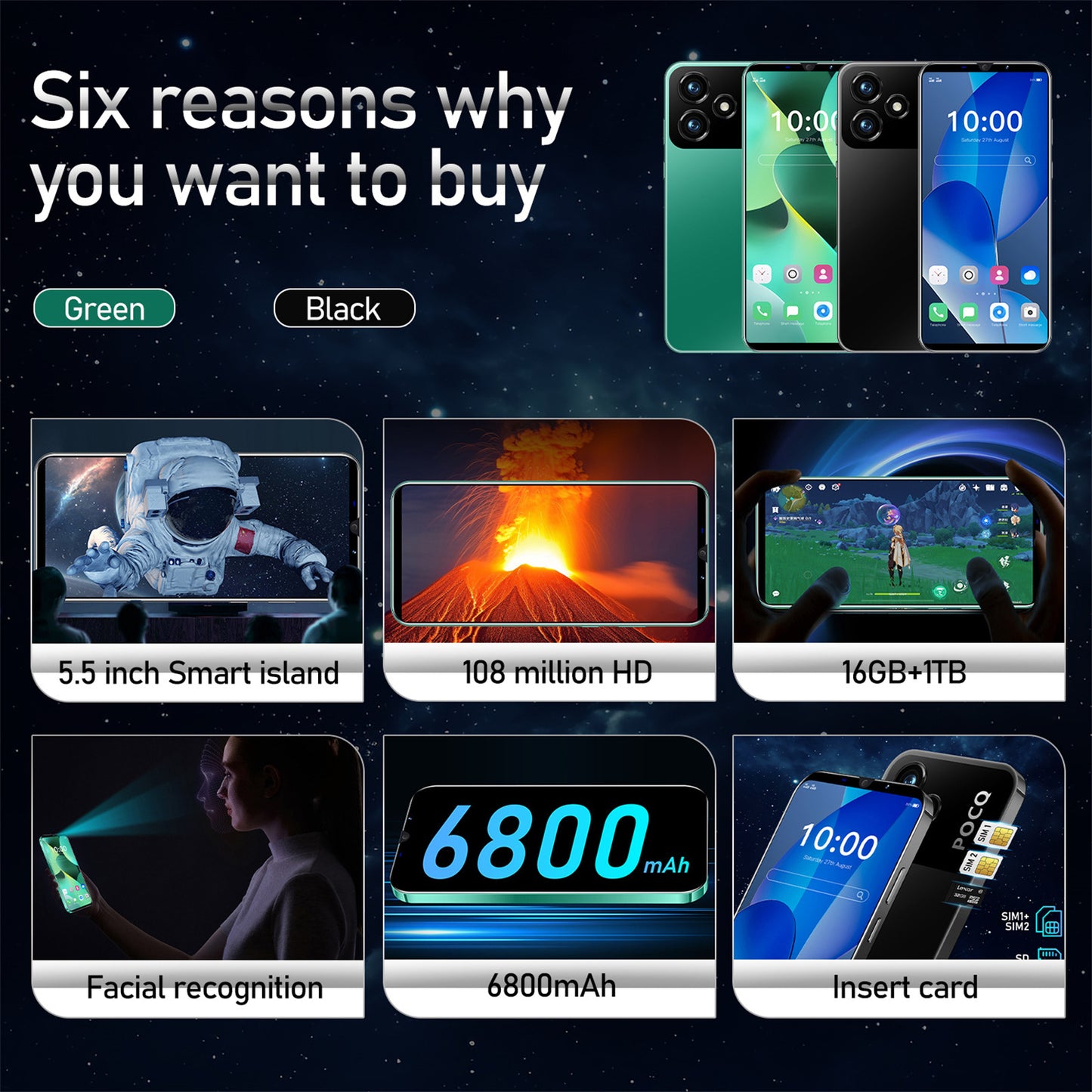 **M6Pro 5.5-inch smart Android phone**