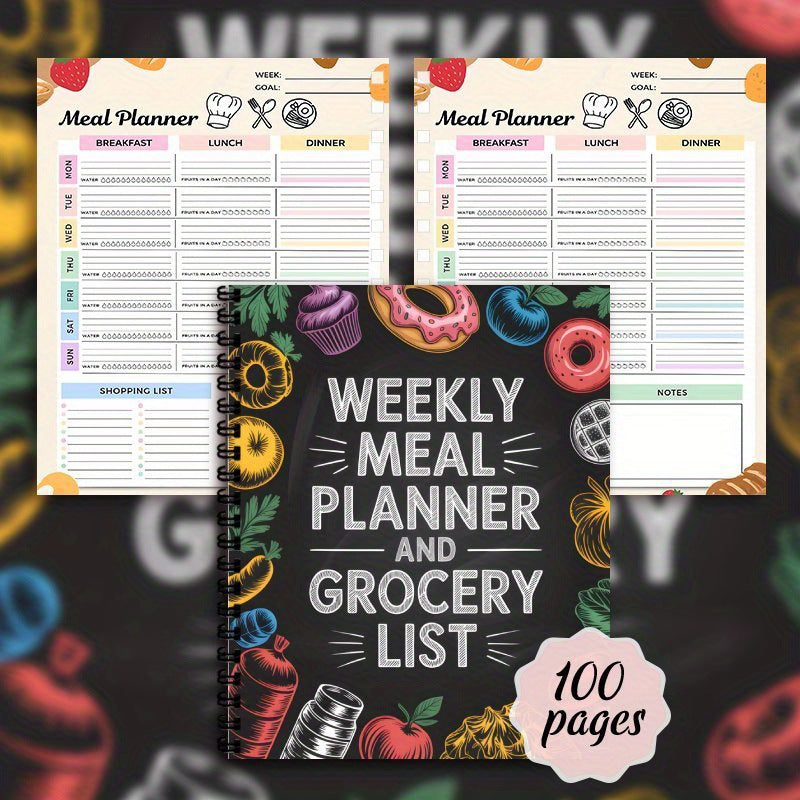 **Weekly Meal Planner/Kitchen Organizer Notebook**