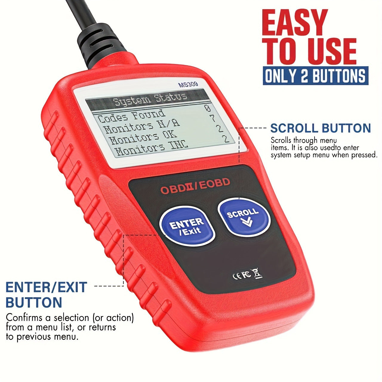 # MS309 Portable OBD2 Car Diagnostic Tool