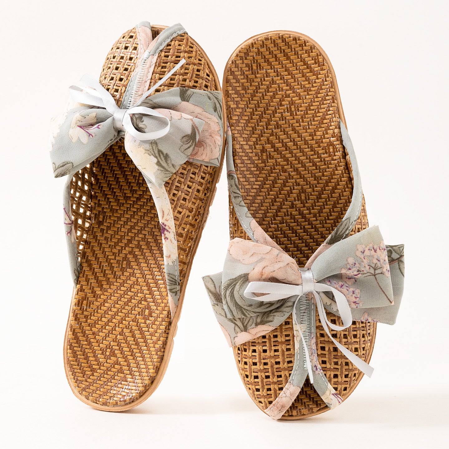 Women's Rattan &amp; Hemp Woven Closed-Toe Slippers