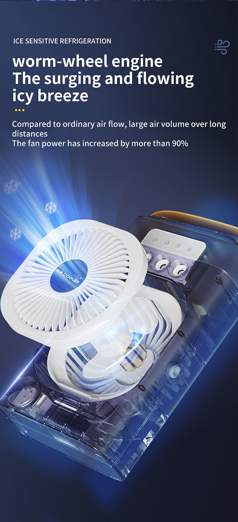 # Three-Hole Spray Desktop Air Cooler